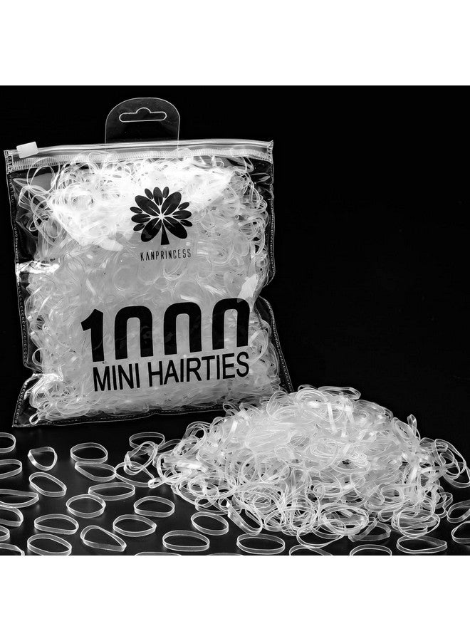 KANPRINCESS 1000Pcs Hair Rubber Bands(Clear) - Image 1