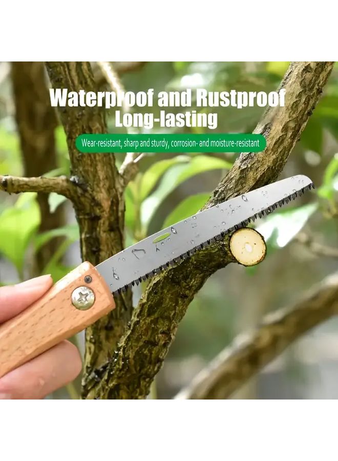 1pc Folding Pocket Hand Saw Heavy Duty Compact Saw For Trimming Camping Gardening Tree - Image 1