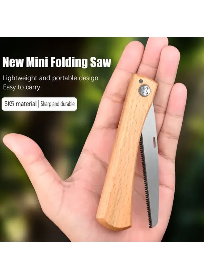 1pc Folding Pocket Hand Saw Heavy Duty Compact Saw For Trimming Camping Gardening Tree - Image 5
