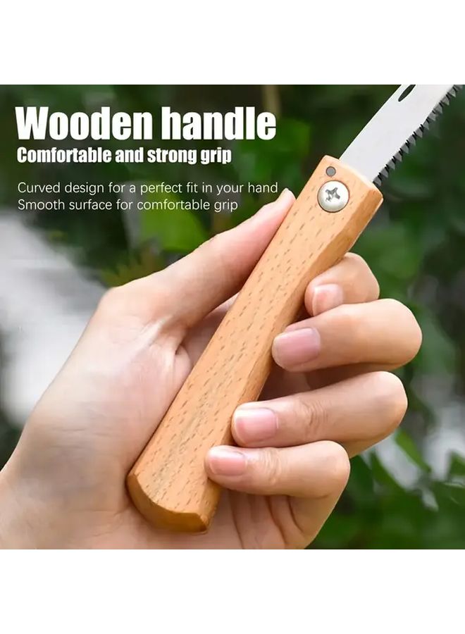 1pc Folding Pocket Hand Saw Heavy Duty Compact Saw For Trimming Camping Gardening Tree - Image 3