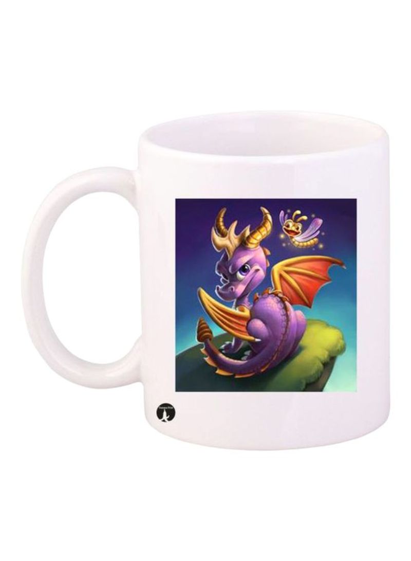 RKN Spyro Character Printed Mug White/Purple/Green Standard Size