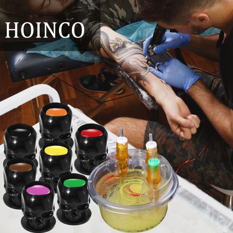 HOINCO 20PCS Disposable Tattoo Cartridge Cup Holder,Tattoo One Piece Needle Placement Rack Disposable Plastic Cup Working Cup Cleaning Cup - Image 4