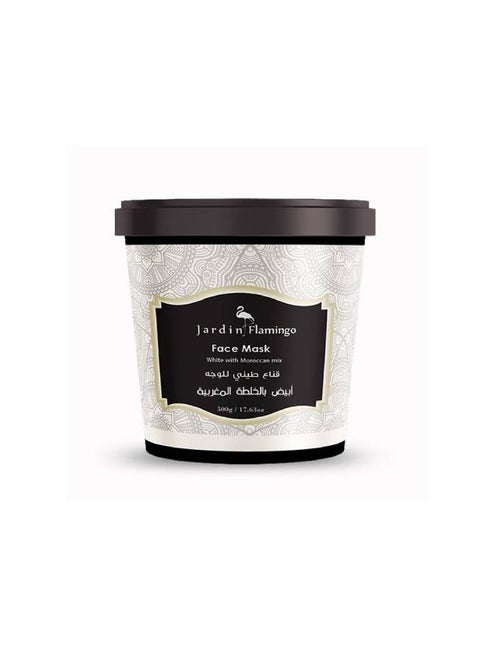 Jardin Flamingo Face Mask  White With Moroccan Mix