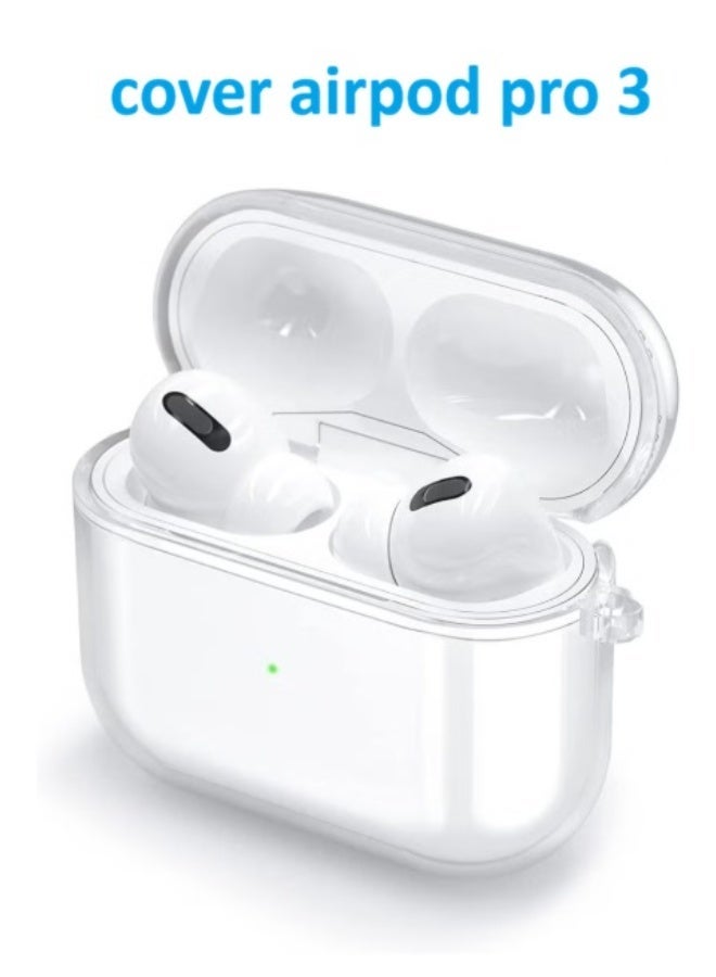غطاء حماية سيليكون لسماعات ايربود برو 3 شفاف - Image 1