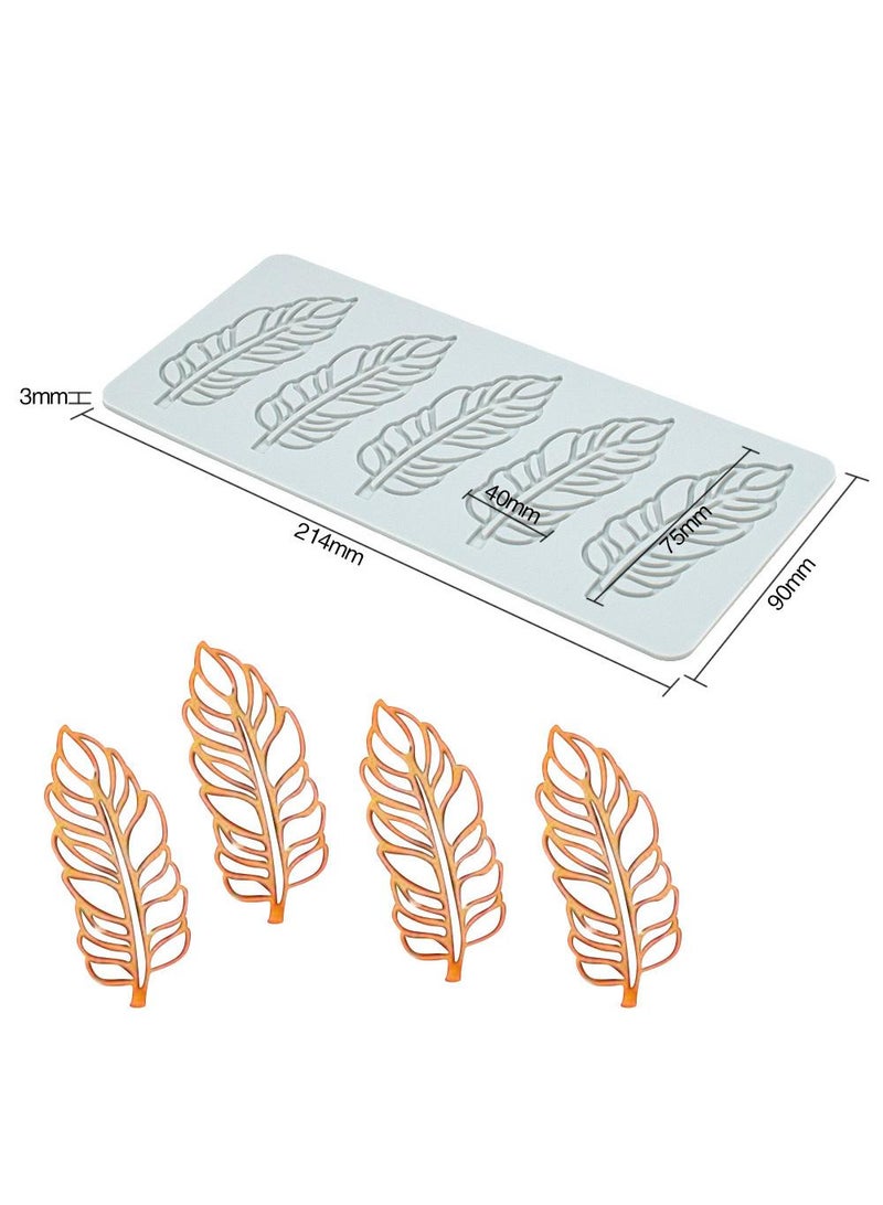 general 20 Pcs DIY Leaf Ring Baking Decoration Molecular Cooking Printing Mold Fruit Crispy Chip Silicone Flip Sugar Lace Mat - Image 4