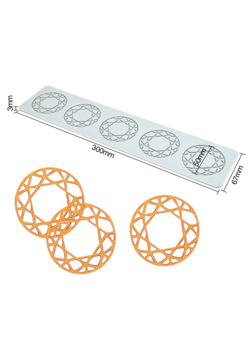 general 20 Pcs DIY Leaf Ring Baking Decoration Molecular Cooking Printing Mold Fruit Crispy Chip Silicone Flip Sugar Lace Mat - Image 2