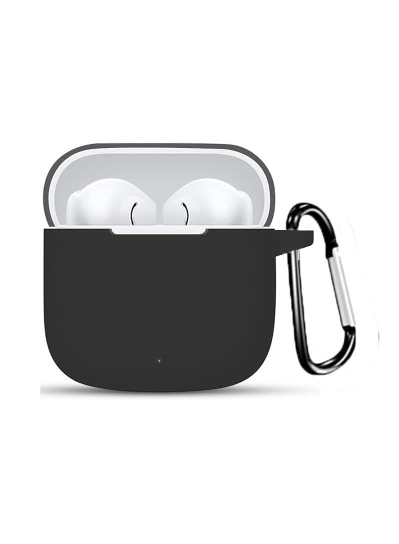 QIRG Silicone Protective Case for Huawei FreeBuds Se 2/ Se 3 with Keychain Cover (Black)