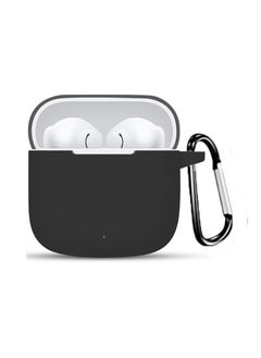 Generic Silicone Protective Case for Huawei FreeBuds Se 2/ Se 3 with Keychain Cover (Black)  - Image 1