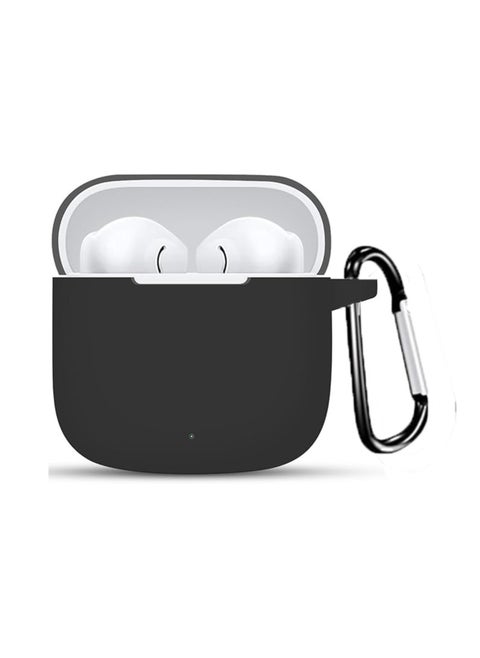 Silicone Protective Case for Huawei FreeBuds Se 2/ Se 3 with Keychain Cover (Black)