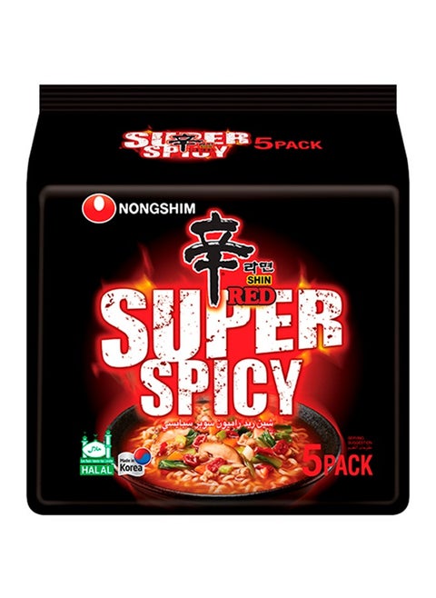Red Super Spicy Noodles 120grams Pack of 5