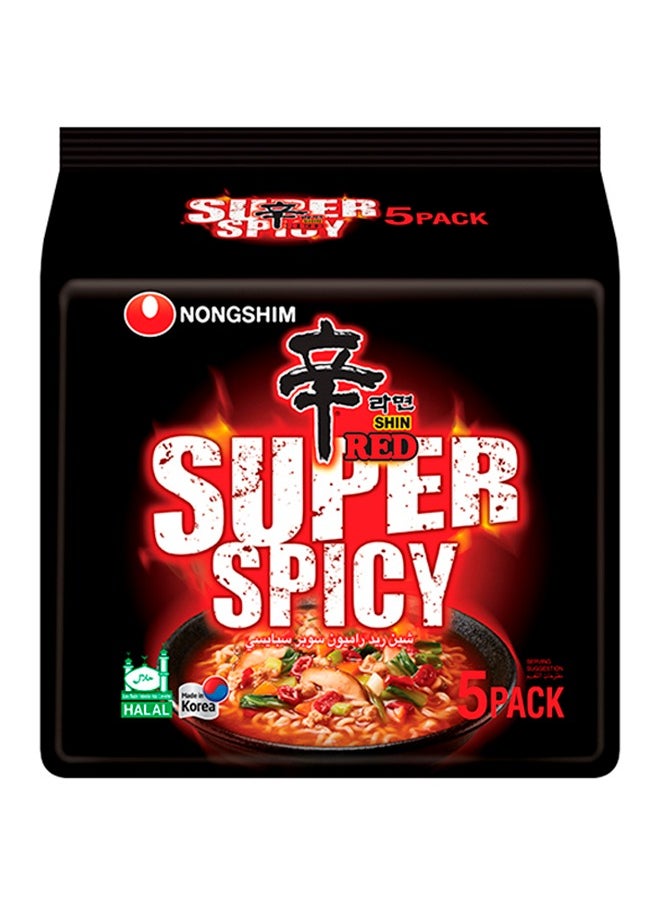 Red Super Spicy Noodles 120grams Pack of 5