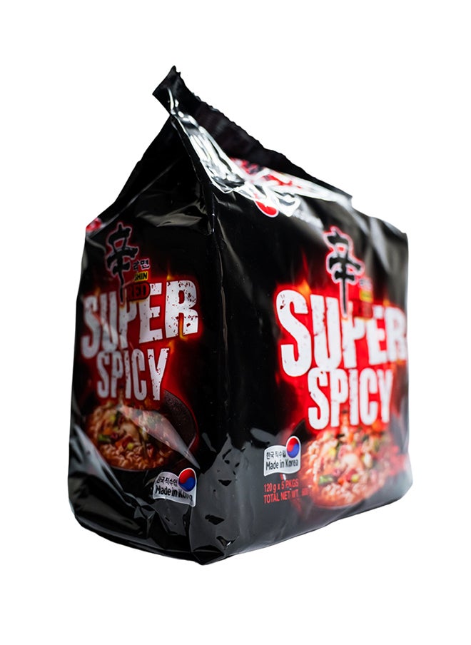 Red Super Spicy Noodles 120grams Pack of 5