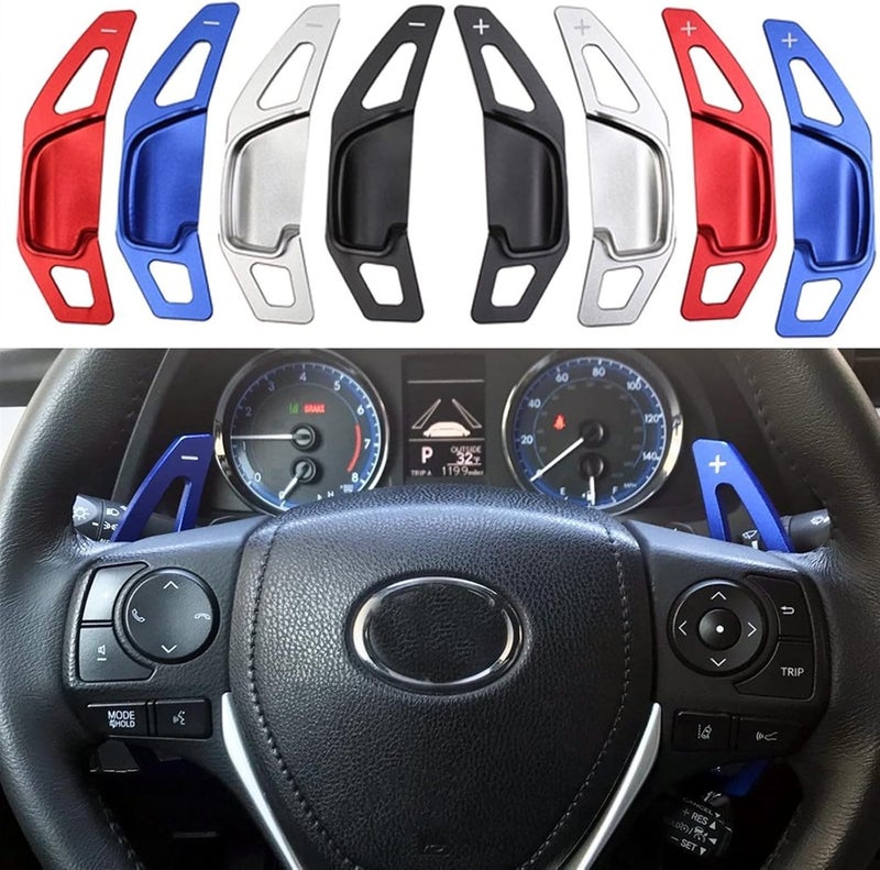 لسيارات تويوتا RAV4، Aygo، Fortuner، Camry XV50، Corolla 11، Mark X، وZelas: مشبك تغيير التروس من نوع TRD Shift Paddle مع ملحق لعجلة القيادة. - Image 3
