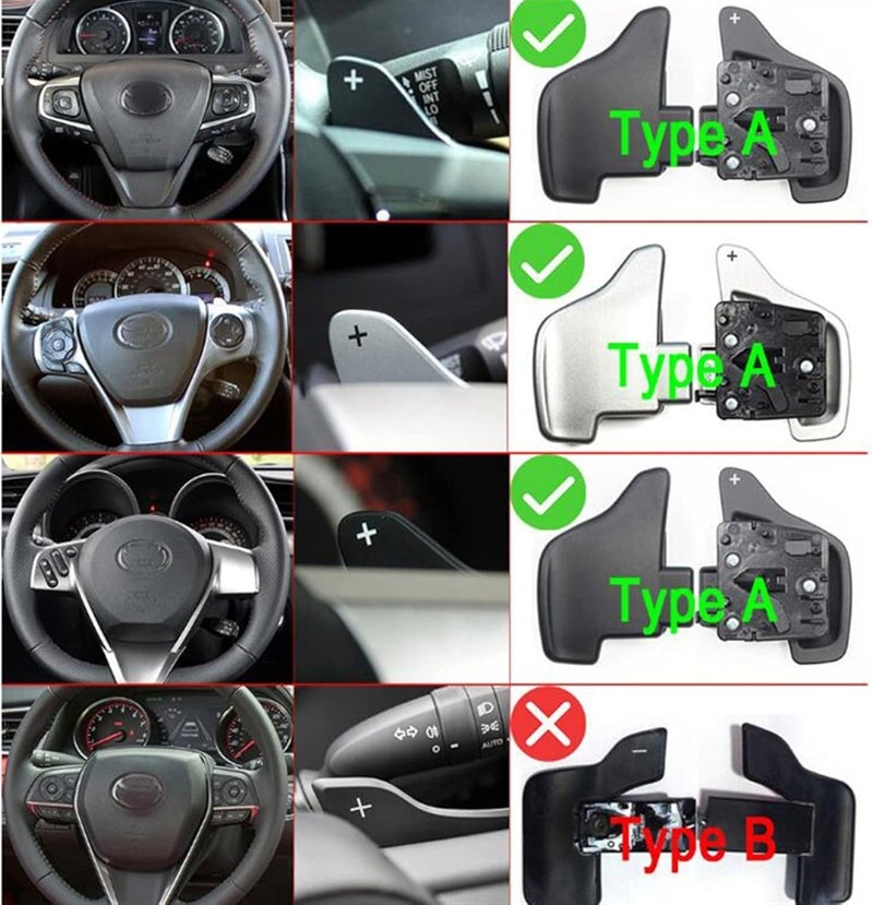 لسيارات تويوتا RAV4، Aygo، Fortuner، Camry XV50، Corolla 11، Mark X، وZelas: مشبك تغيير التروس من نوع TRD Shift Paddle مع ملحق لعجلة القيادة. - Image 4