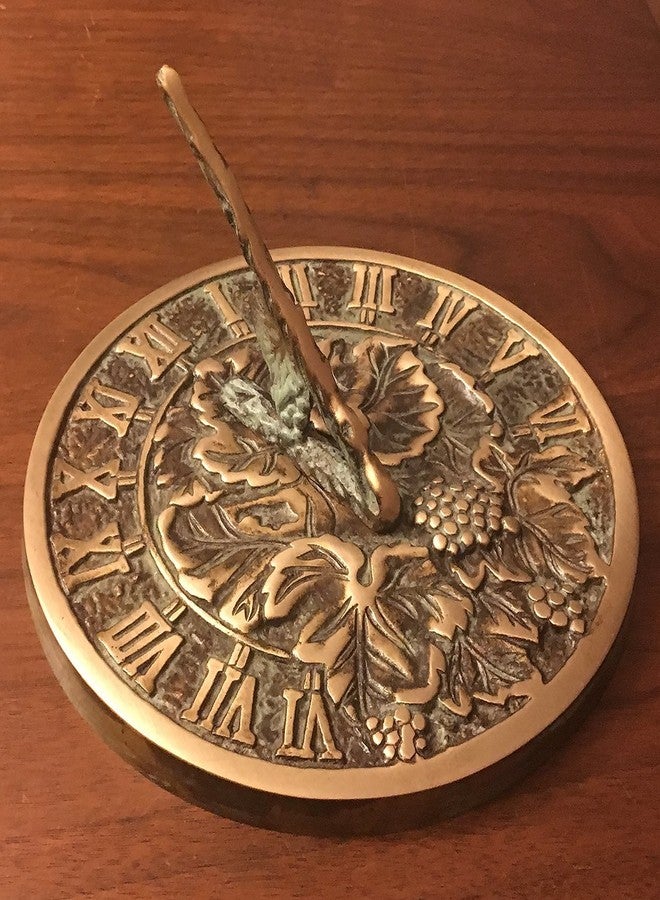 Rome 2306 Grapevine Sundial, Solid Brass with Verdigris Highlights, 7.5-Inch Diameter - Image 3