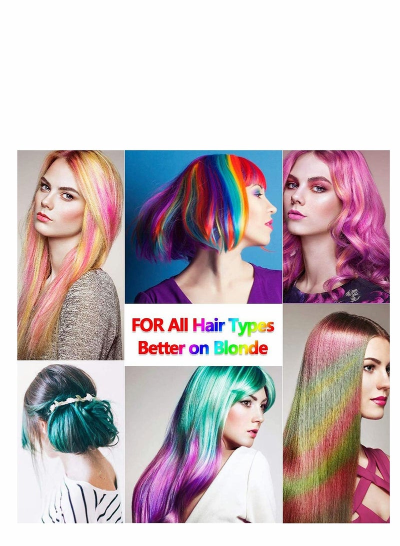 Excefore Hair Chalk Temporary Hair Color For Kids, 12 Color Nonsticky Washable Hair Dye Hair Chalk For Girls New Year Birthday Party Cosplay Diy - Image 4