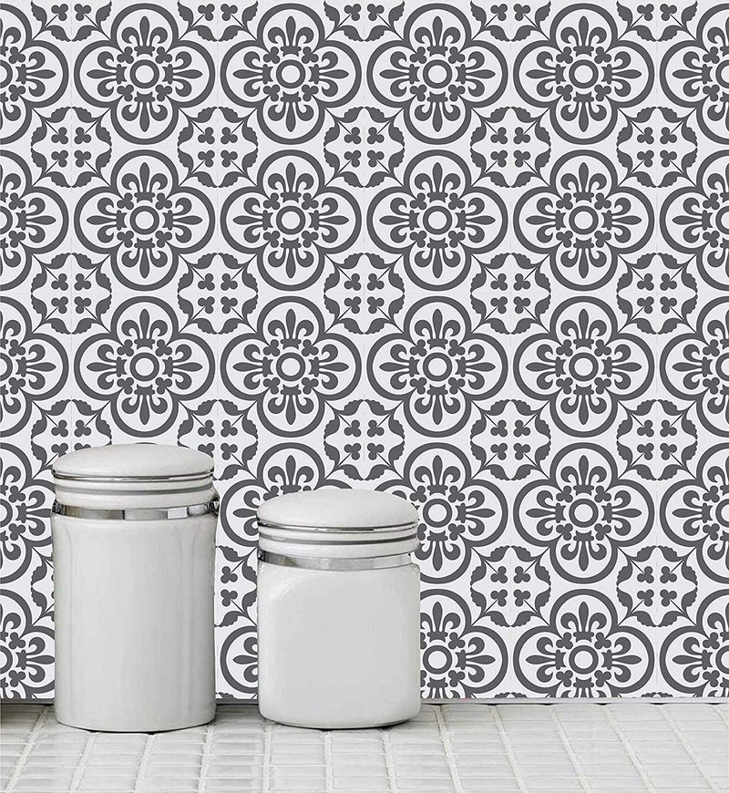 WALLTON - D1 Moroccan Tile Stickers for Kitchen Backsplash Bathroom Floor Wood Glass Stick Home Décor Furniture (Multicolor, 3x3 Inch 36 pic)-Self-Adhesive - Image 1