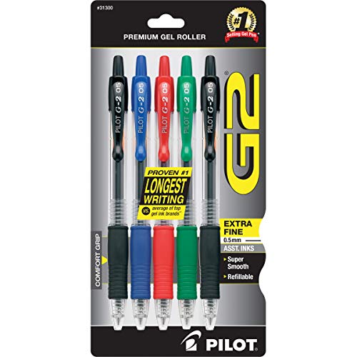Pilot G2 Premium Gel Pens, Gel Roller Pens, Extra Fine Point 0.5 mm Assorted Colors 5 - Image 4