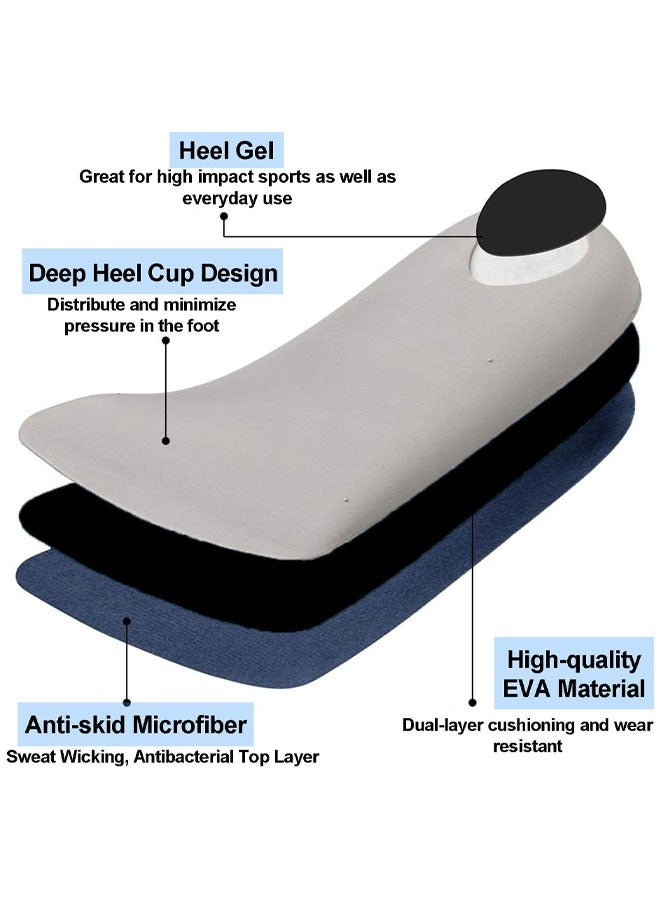 3/4 Length Orthotic Inserts, Half Shoe Insoles For Flat Feet, Plantar Fasciitis, Feet Fatigue, Lower Back Pain Relief Arch Support Insoles For Men and Woman For Walking, Running, Exercises - Image 3