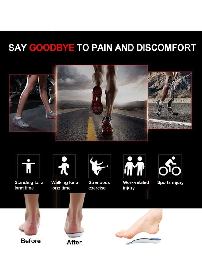 3/4 Length Orthotic Inserts, Half Shoe Insoles For Flat Feet, Plantar Fasciitis, Feet Fatigue, Lower Back Pain Relief Arch Support Insoles For Men and Woman For Walking, Running, Exercises - Image 5