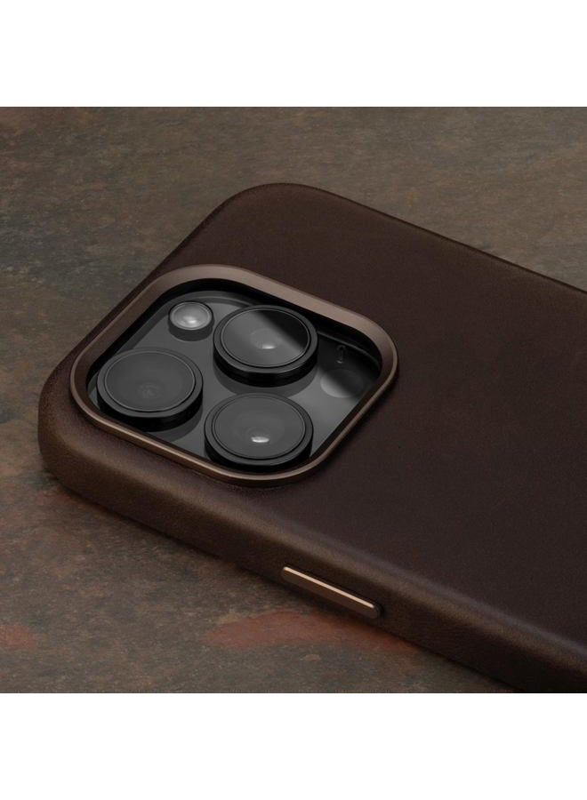 TORRO Leather Case Compatible with iPhone 15 Pro Max - Genuine Leather Case Slim Bumper Case Compatible with MagSafe (Dark Brown) - Image 5