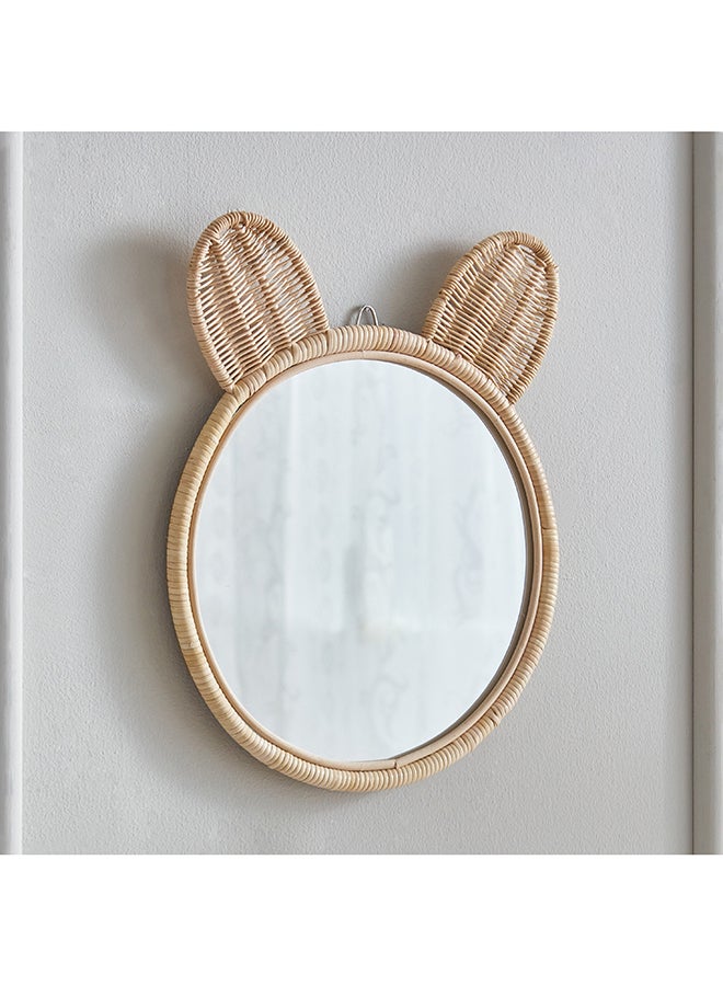 Home Box Playland Wicker Mirror 32 x 3 x 32 cm  - Image 1