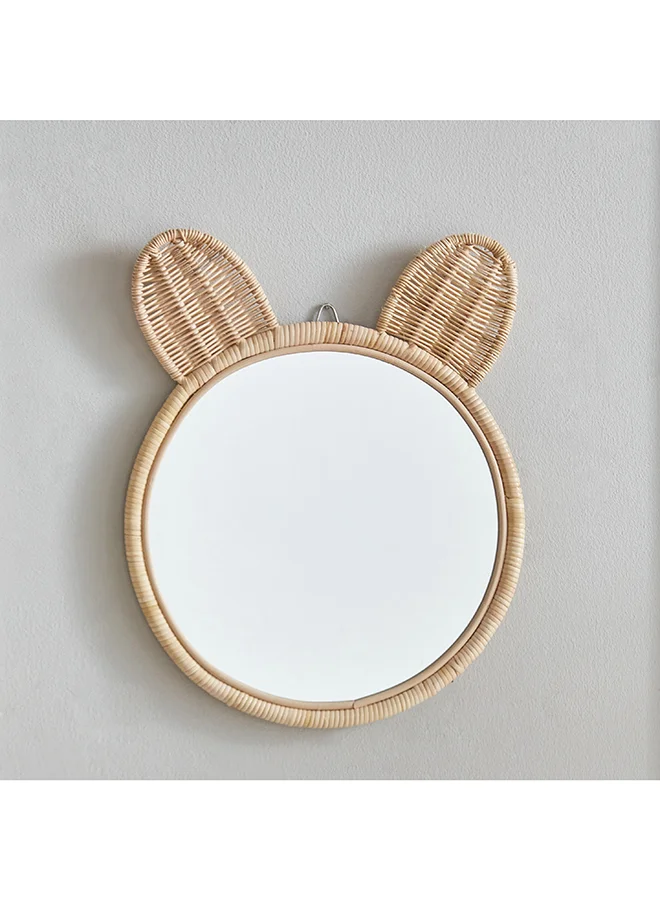 Home Box Playland Wicker Mirror 32 x 3 x 32 cm