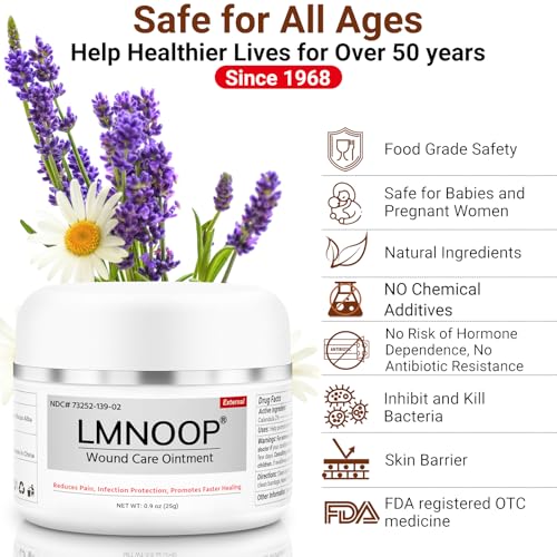 LMNOOP مرهم LMNOOP® لعلاج قرح الفراش، كريم عناية بالجروح بقوة قصوى لحماية العدوى وإصلاح الجلد، شفاء سريع للجروح السكرية، قرح الضغط، قرح الوريد، الحروق، الجروح، الخدوش - Image 2