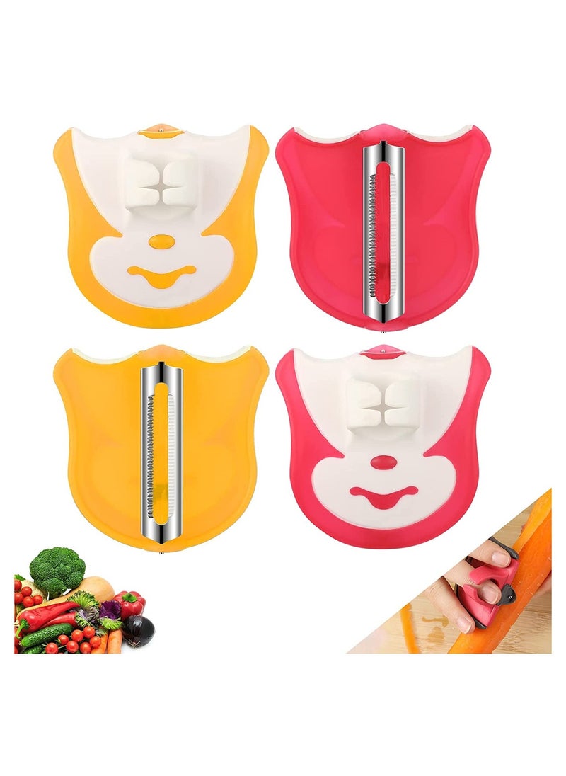 Y&D SYOSI Vegetable Fruit Peeler, Hand Palm Finger with Comfortable Grip to Peel Potato Pumpkin Carrot, in Random Color, 4 Pieces  - Image 1