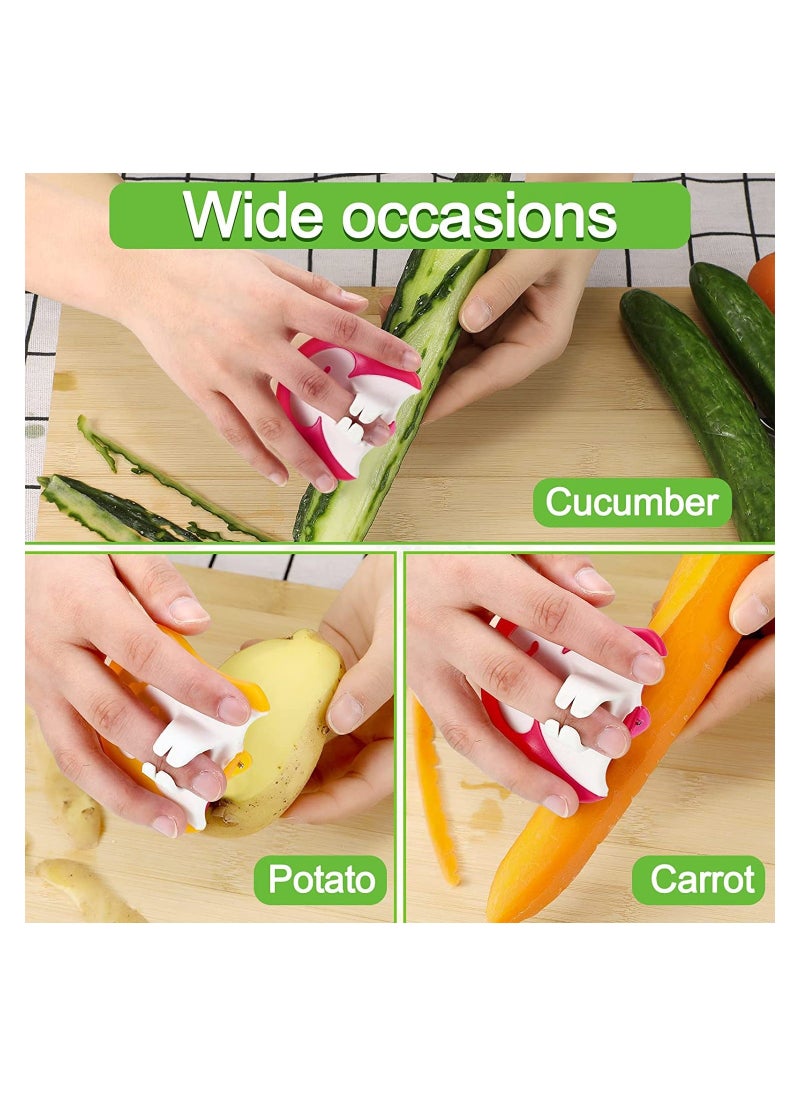 Y&D SYOSI Vegetable Fruit Peeler, Hand Palm Finger with Comfortable Grip to Peel Potato Pumpkin Carrot, in Random Color, 4 Pieces  - Image 3