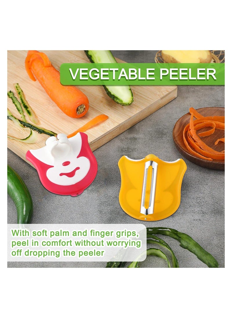Y&D SYOSI Vegetable Fruit Peeler, Hand Palm Finger with Comfortable Grip to Peel Potato Pumpkin Carrot, in Random Color, 4 Pieces  - Image 4