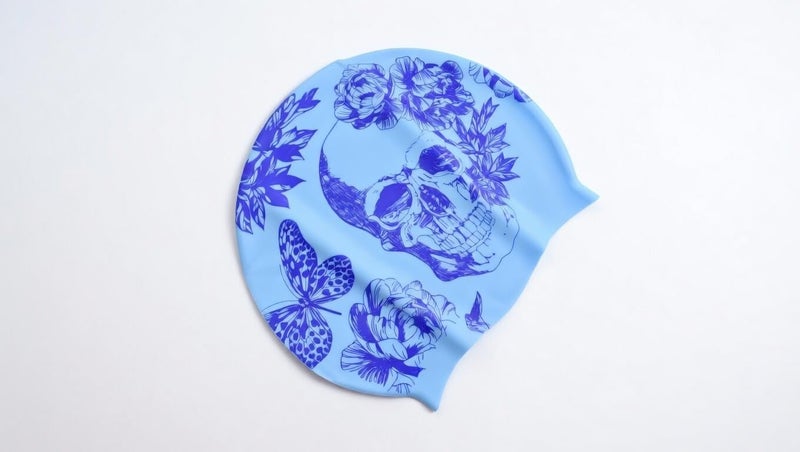 Flexible silicone swimming cap – protects hair from water and chlorine with a comfortable design for professional and everyday swimming. - Image 1