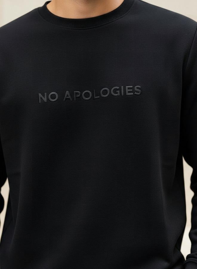 Iconic Men Regular Fit Slogan Embroidered Sweatshirt - Image 4