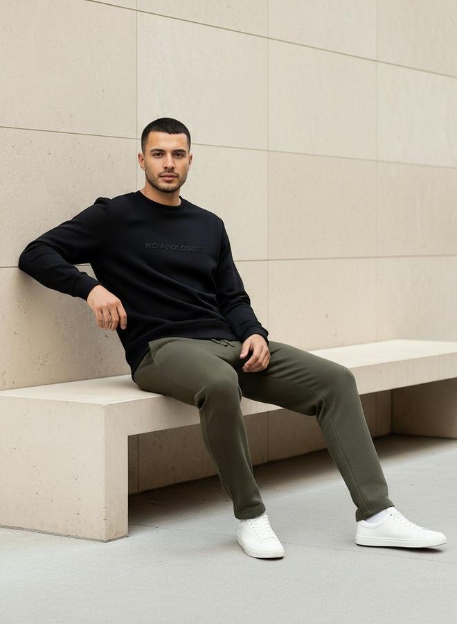 Iconic Men Regular Fit Slogan Embroidered Sweatshirt - Image 5