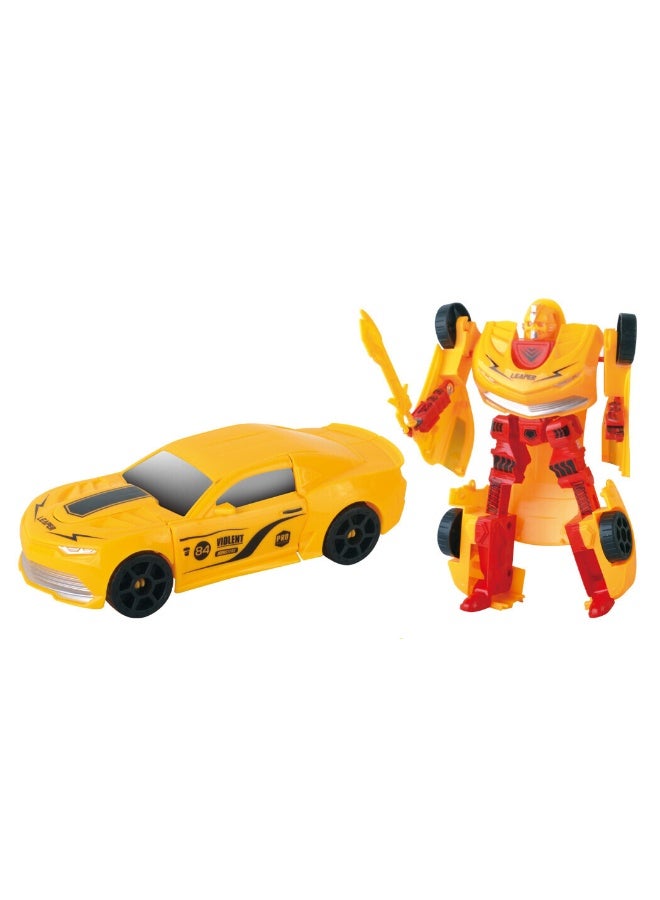 Power Joy Power Mach Robot Battle Transforming from Car into Robot  | Toy Vehicle | Toy Car | Collectible Toys | Encourages Imaginative Play & Motor Skills Development | Gift for Kids & Toddlers - Image 1