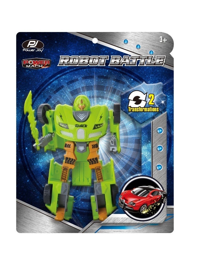Power Joy Power Mach Robot Battle Transforming from Car into Robot  | Toy Vehicle | Toy Car | Collectible Toys | Encourages Imaginative Play & Motor Skills Development | Gift for Kids & Toddlers - Image 4