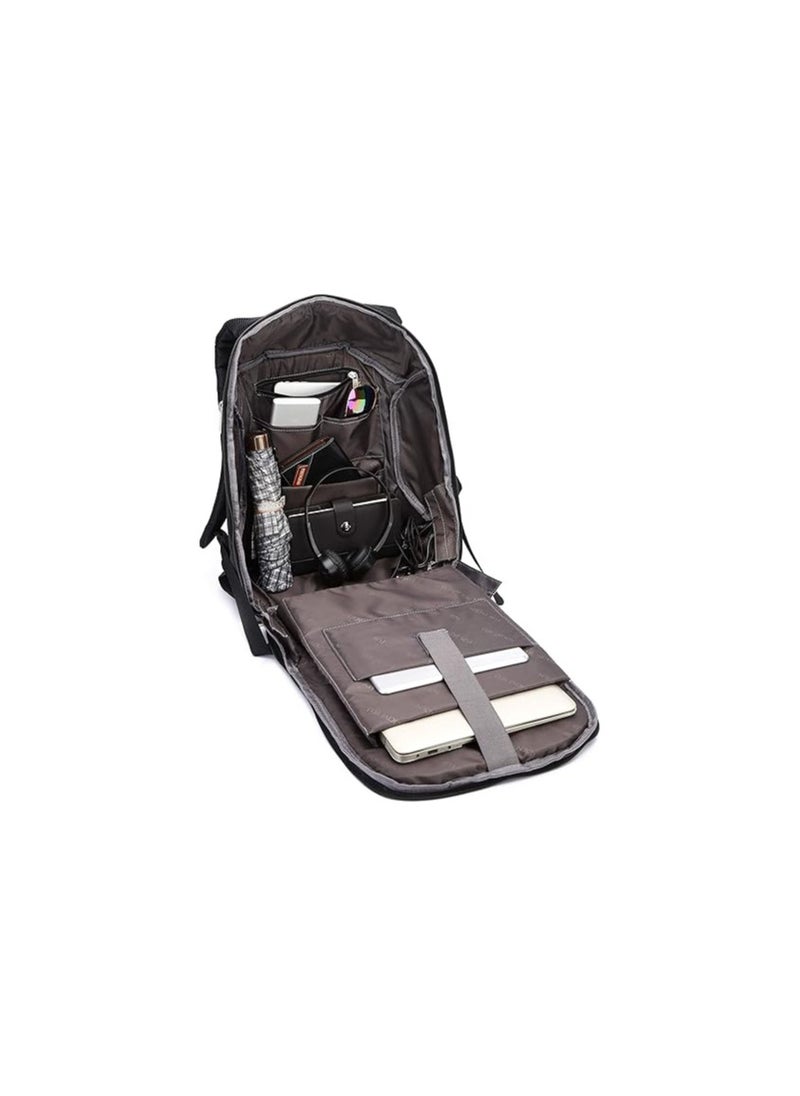 FUR JADEN - Fur Jaden Anti Theft Waterproof 15.6 Inch Laptop Backpack Bag with USB Charging Port, Grey, 15, Backpacks - Image 1