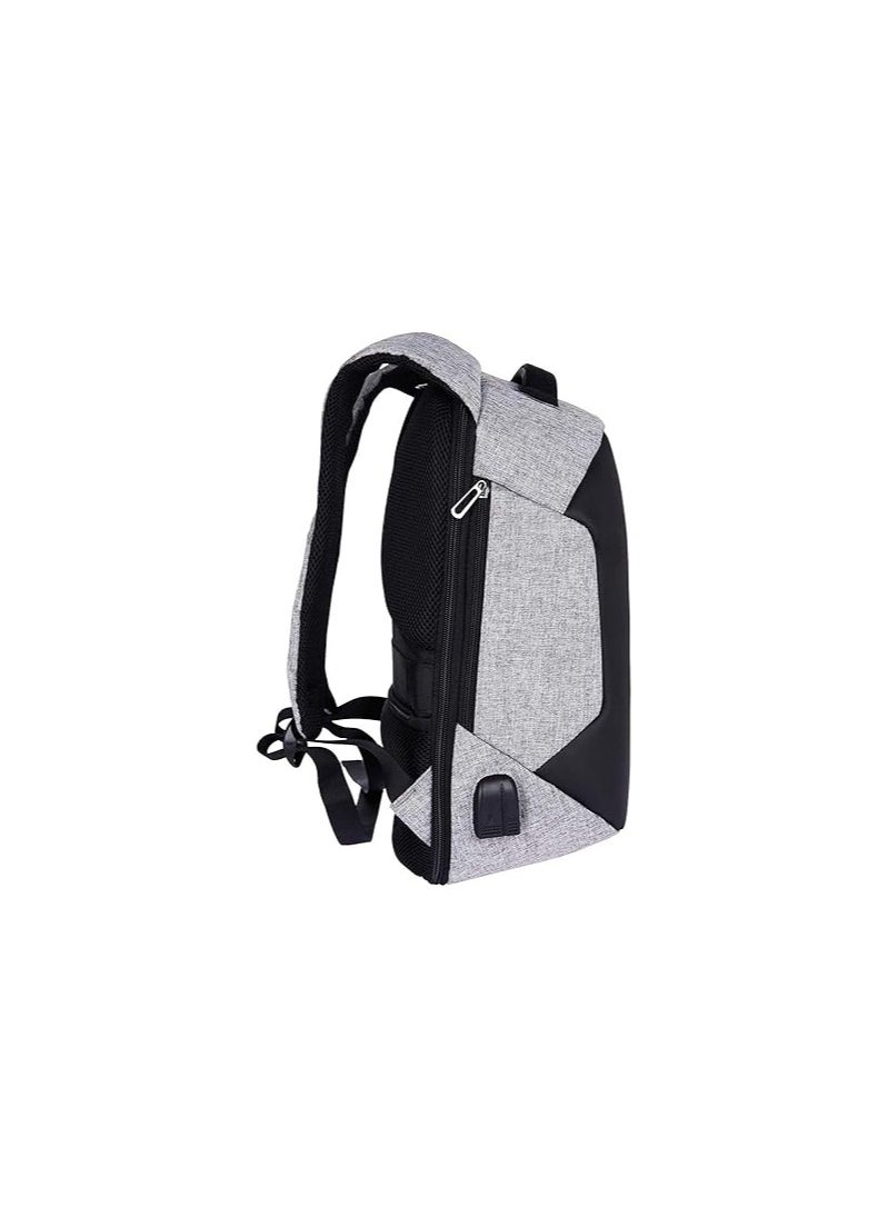 FUR JADEN - Fur Jaden Anti Theft Waterproof 15.6 Inch Laptop Backpack Bag with USB Charging Port, Grey, 15, Backpacks - Image 1