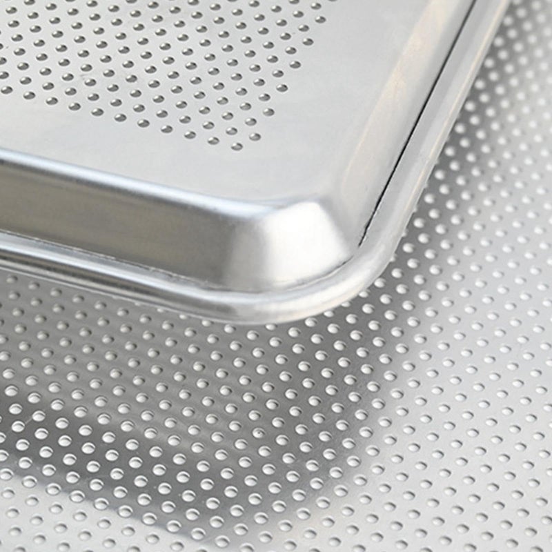 Perforated Pizza Pan 46x33cm Rectangular Baking Crisper Pan For Oven Kitchen Party Dessert - Image 5