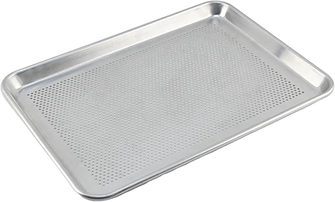 Perforated Pizza Pan 46x33cm Rectangular Baking Crisper Pan For Oven Kitchen Party Dessert - Image 1