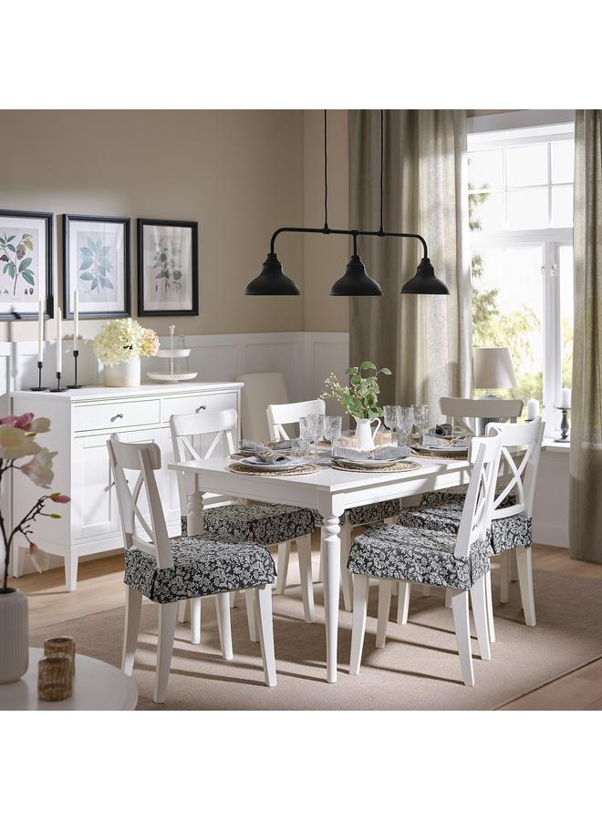 زبون وسادة كرسي، رمادي/أبيض، 42/35X42X4 سم - Image 3