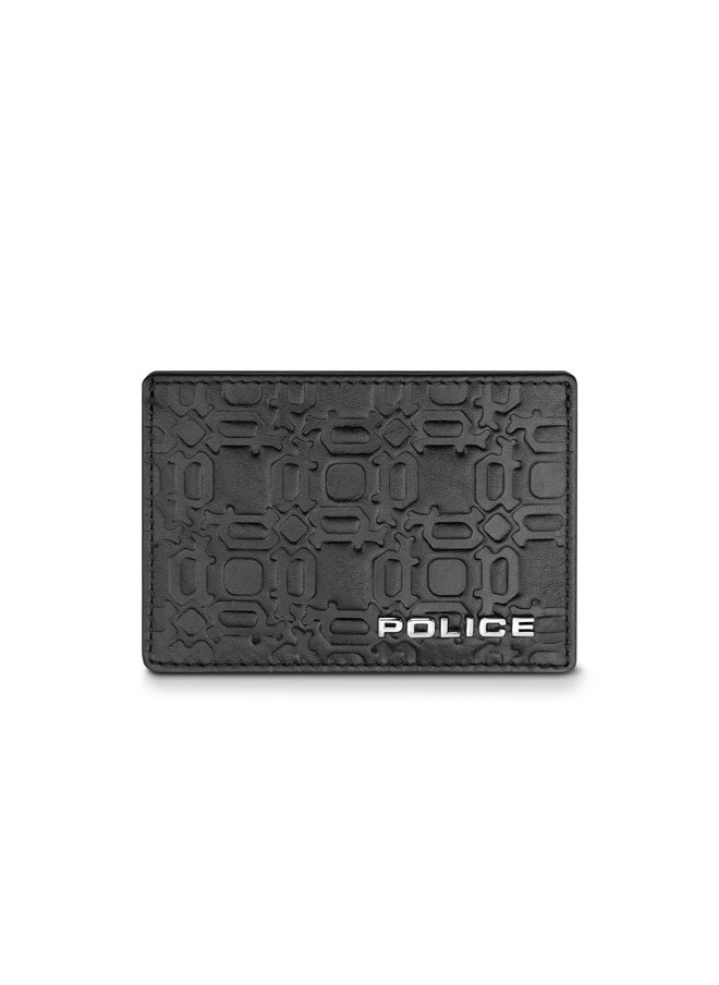 POLICE - حافظة بطاقات جلدية أصلية مع 3 فتحات للبطاقات للرجال - PELGD2204601 - Image 1