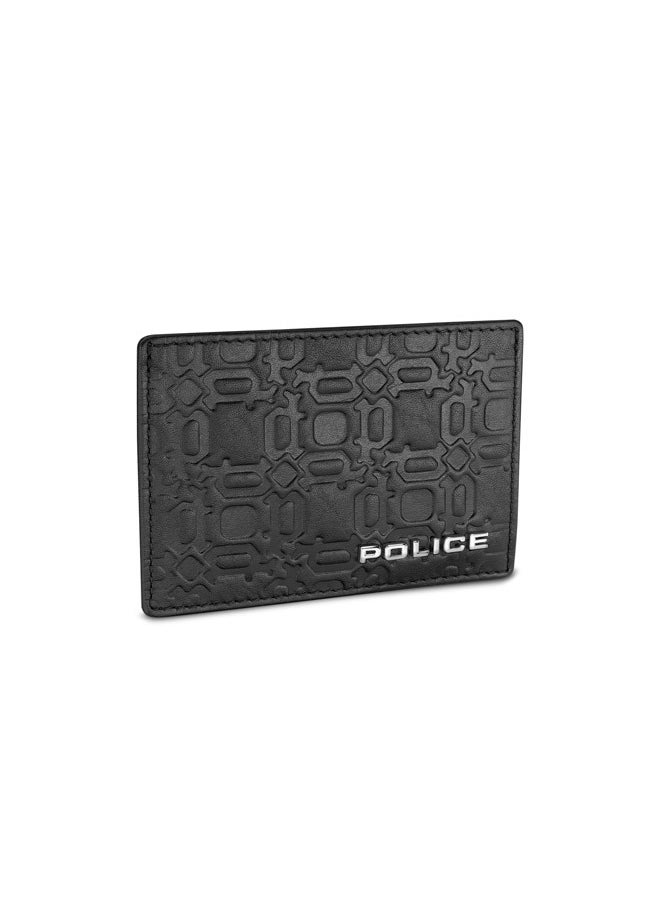 POLICE - حافظة بطاقات جلدية أصلية مع 3 فتحات للبطاقات للرجال - PELGD2204601 - Image 1