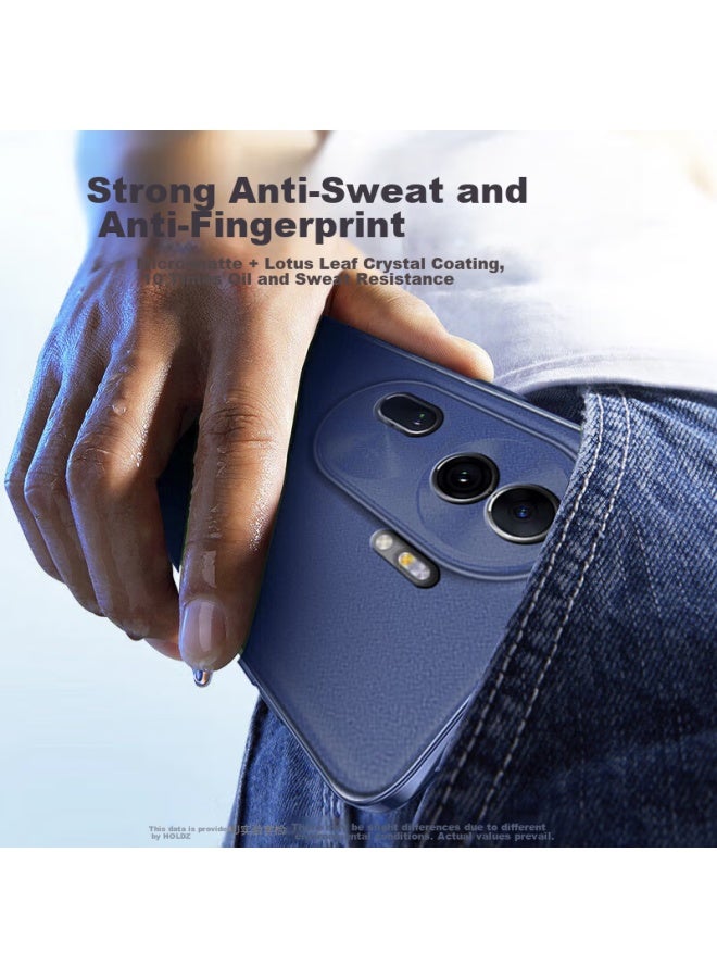 Holdzu غطاء هاتف لـ Oppo Reno 11، واقي Oppo Reno 11 الحامي، غطاء سيليكون مبرد حراريًا مع حماية كاملة للعدسة وطبقة صقيل رقيقة للرجال والنساء، جديد - أسود الفضاء العميق - Image 3
