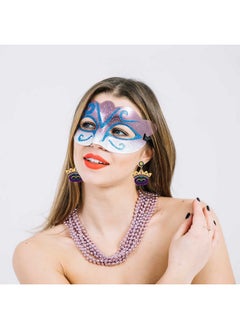 YAHPERN 2/3Pairs Mardi Gras Earrings For Women Beaded Crown Dangle Earrings Mardi Gras Accessory, Fleur De Lis Carnival Earrings For Fat Tuesday Celebrations, Mardi Gras Parades Jewelry Gifts (Style F)  - Image 5