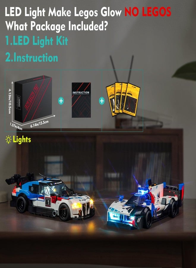 VONADO LED Light Kit for B-M-W M4 GT3 & B-M-W M Hybrid V8 Race Cars 76922 (No Models Only Light) Creative Lighting Set Accessories Compatible with BMW Race Cars 76922 Building Set - Image 3
