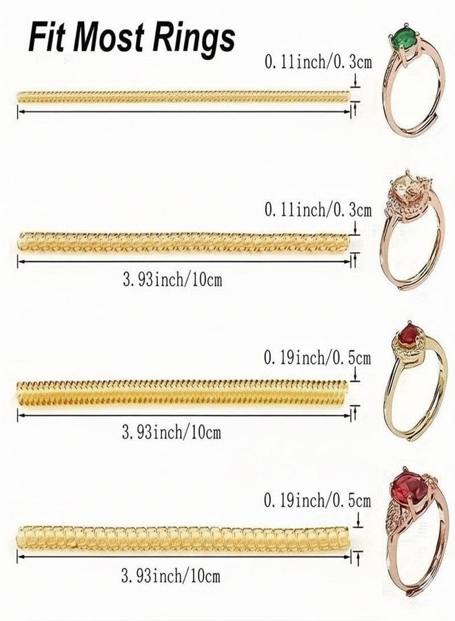 SRHV Ring Size Adjuster for Loose Rings - 4 Sizes Clear Ring Sizer Resizer Fit Spiral Silicone Tightener Set Frill Ring Sizer Adjuster For Loose Rings For Women Men Ring Tightener Resizer Fit Spiral Silicone Ring Adjuster for Loose Rings (Multi) - Image 5