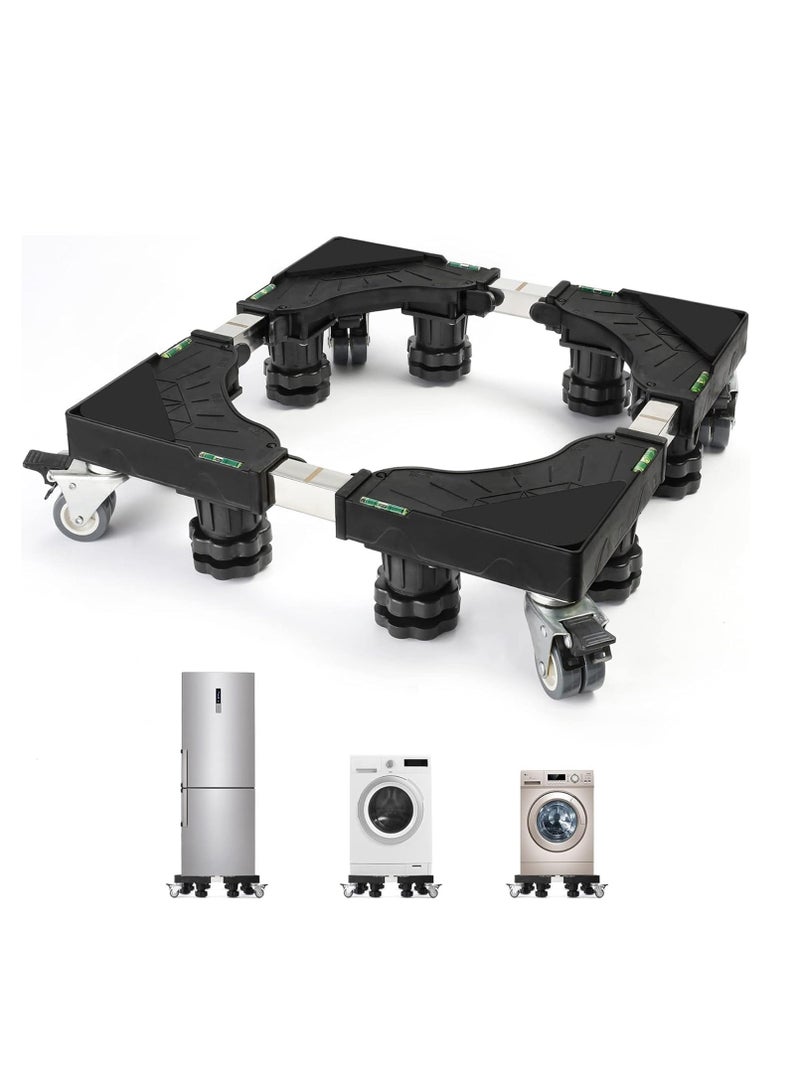 Relex Mobile Base, Washing Machine Stand, Fridge Stand Base with 4 Locking Wheels and 8 Strong Feet - Image 1