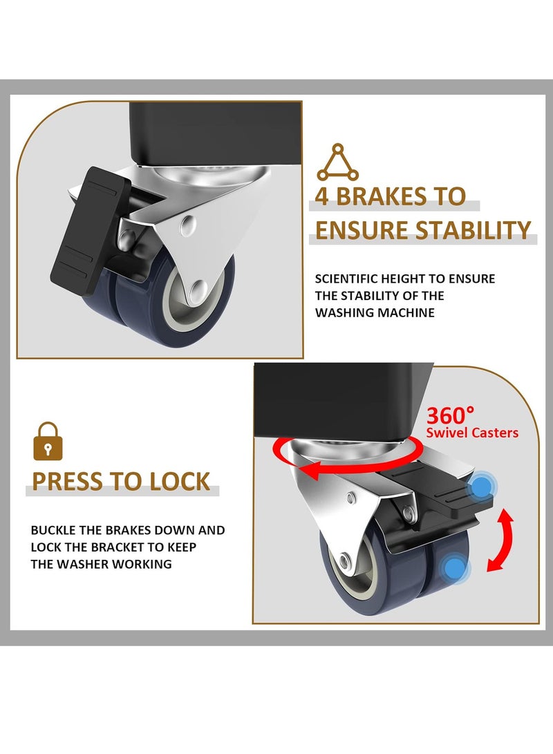 Relex Mobile Base, Washing Machine Stand, Fridge Stand Base with 4 Locking Wheels and 8 Strong Feet - Image 4