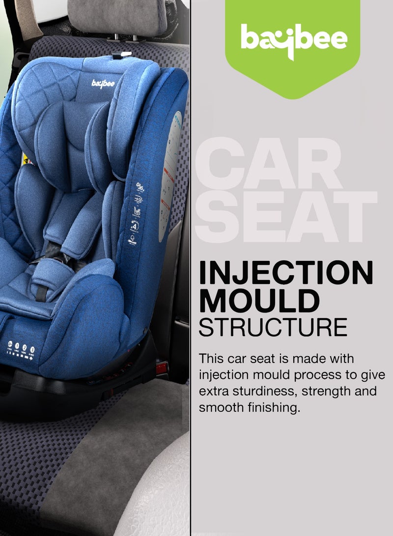 BAYBEE - Convertible Car Seat for Baby 0 to 12 Years with ISOFIX, 3 Position Recline, Headrest Adjustable ECE R44/04 Safety Certified Travel Baby Car Seat for Toddlers Kids Boys Girls Blue - Image 1